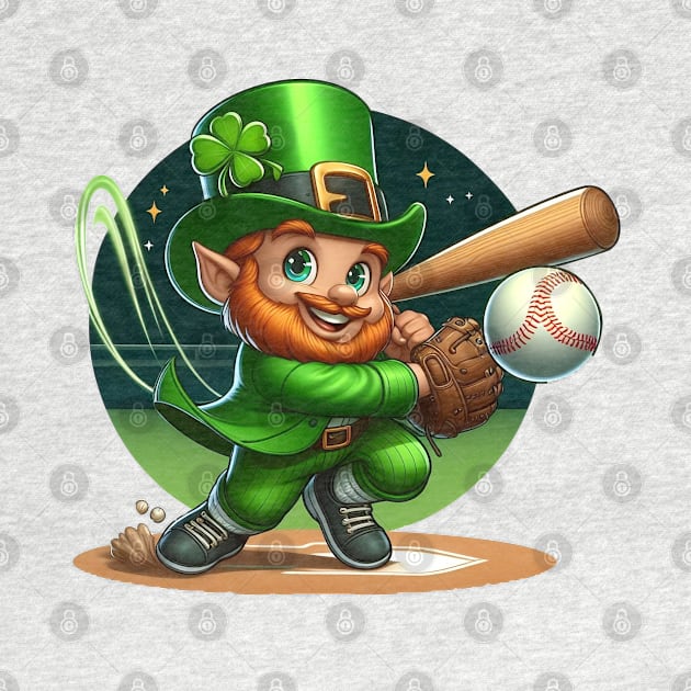 Boys Baseball St Patricks Day Ball Leprechaun Catcher by click2print